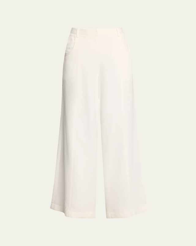 Dees Wide-Leg Linen-Blend Trousers